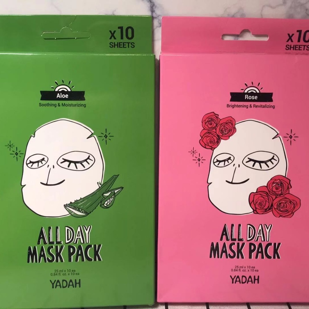 Yadah All Day Mask Pack Rose & Aloe x10 sheet